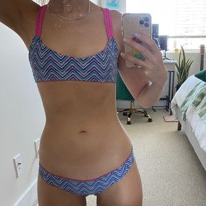 Blue & Pink Seamless Bikini
